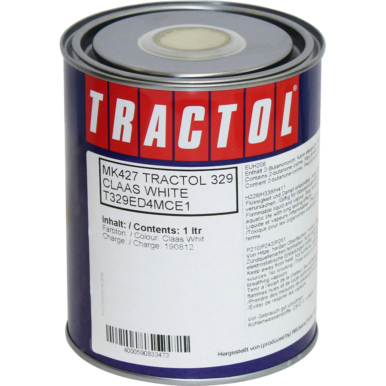 tractol paint 1l claas white mk427 tp mk427