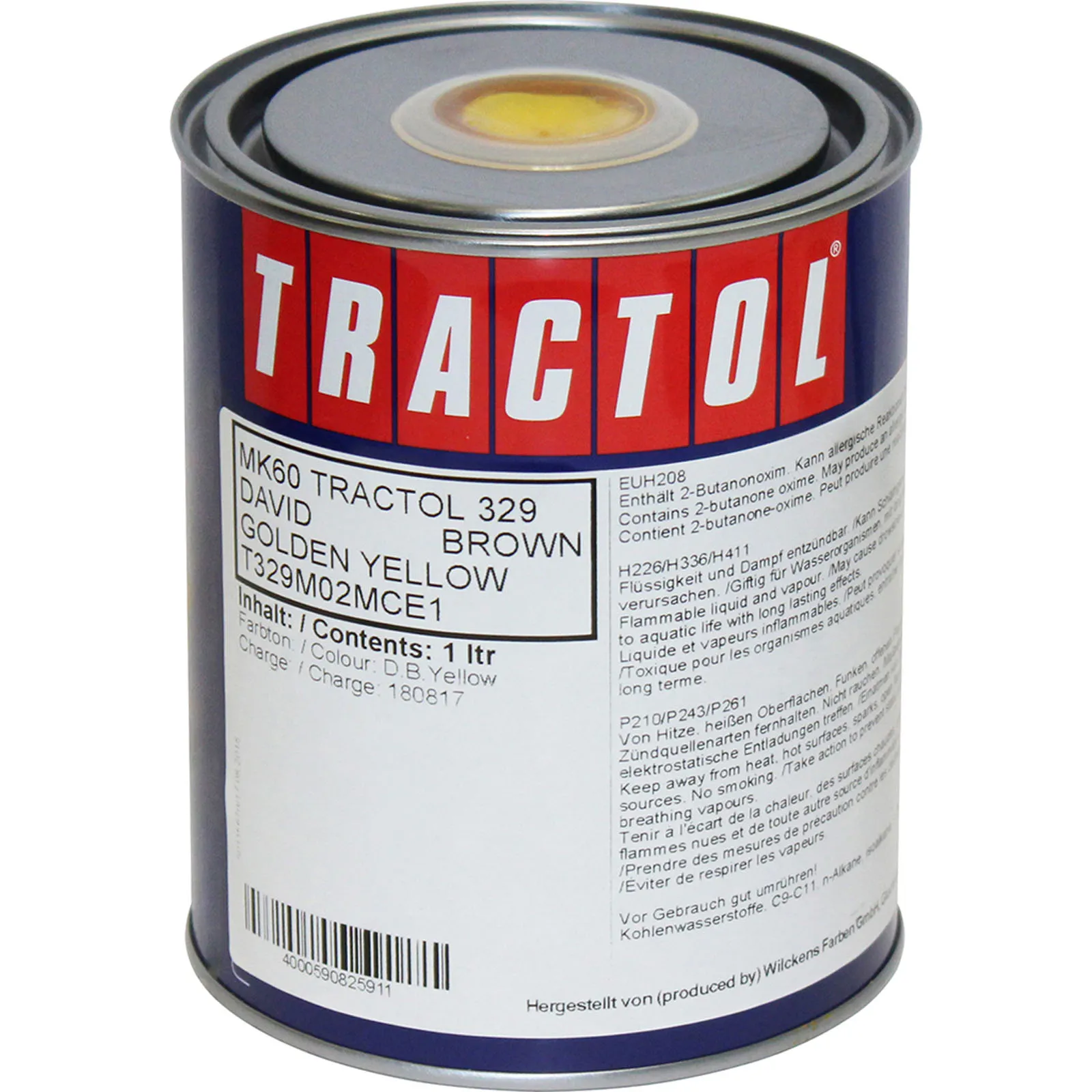 tractol paint 1l david brown yellow mk60 tp mk60