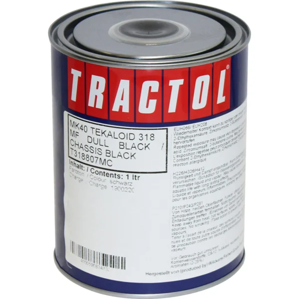 tractol paint 1l dull black mk40 tp mk40