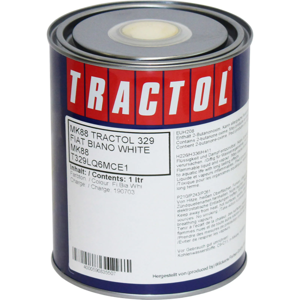 tractol paint 1l fiat white mk88 tp mk88
