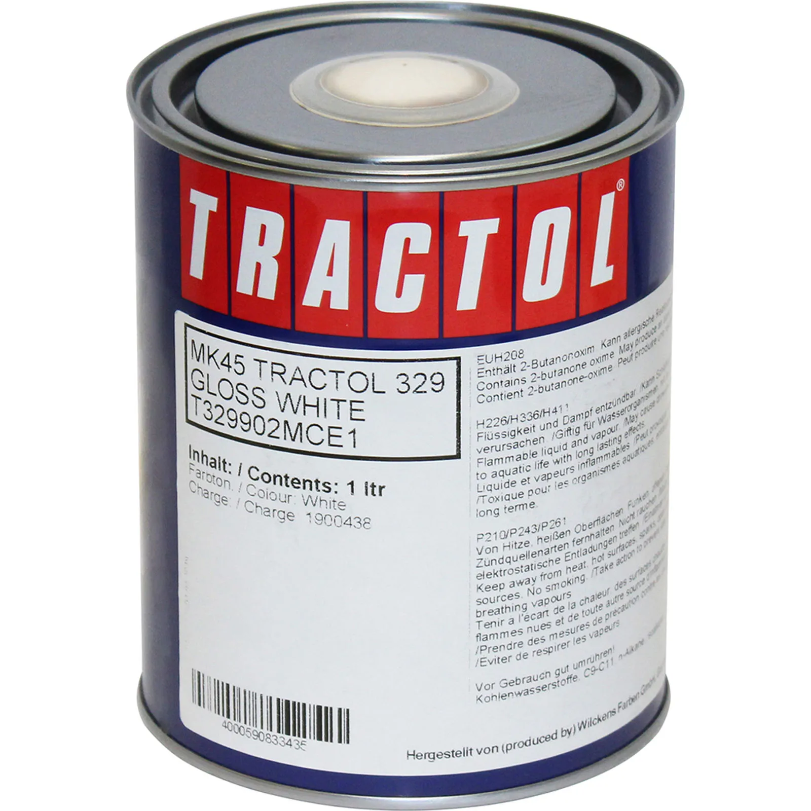 tractol paint 1l gloss white mk45 tp mk45