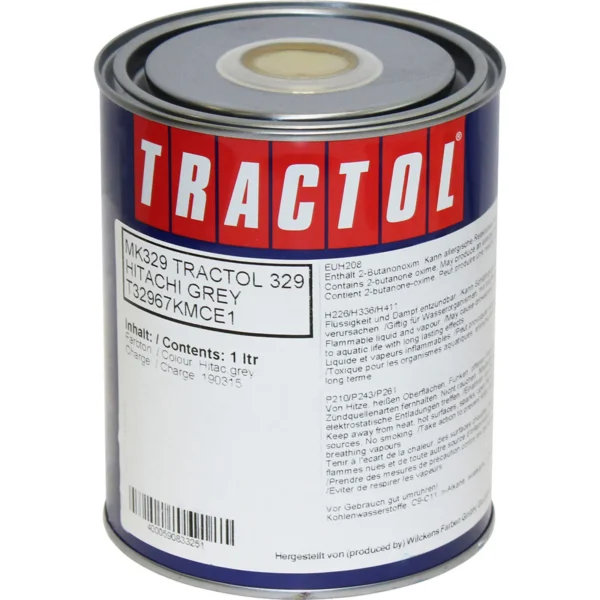 tractol paint 1l hitachi cab grey mk329 tp mk329