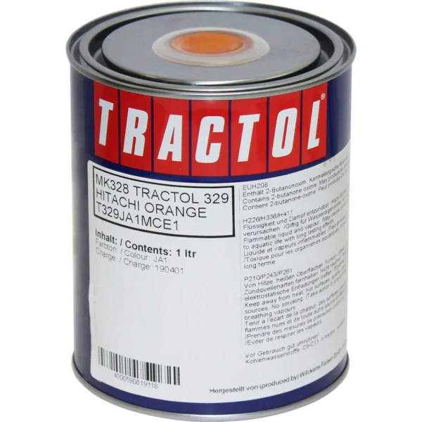 tractol paint 1l hitachi orange mk328 tp mk328