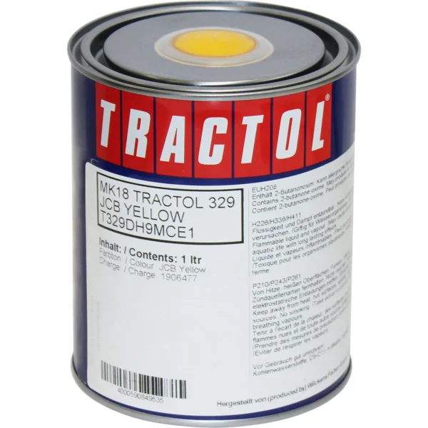 tractol paint 1l jcb yellow mk18 tp mk18