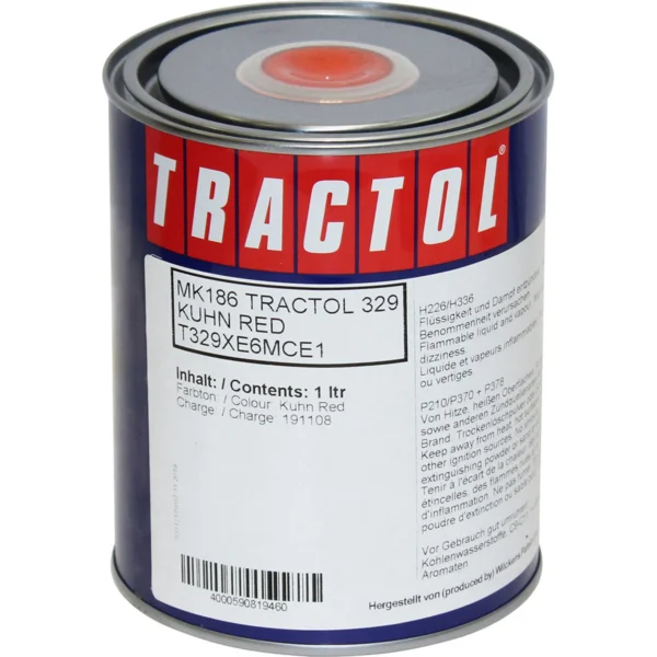 tractol paint 1l kuhn red mk186 tp mk186