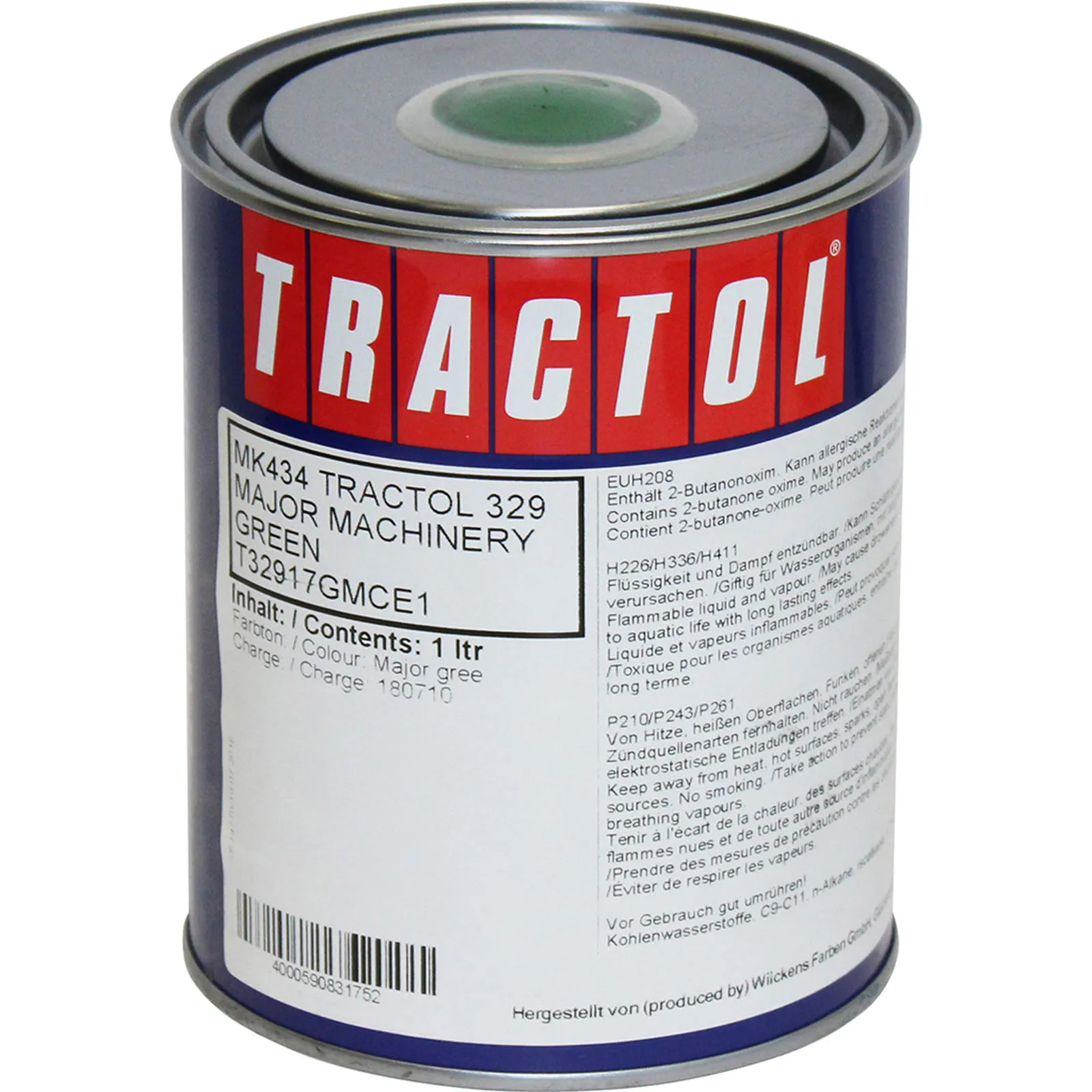 tractol paint 1l major green mk434 tp mk434