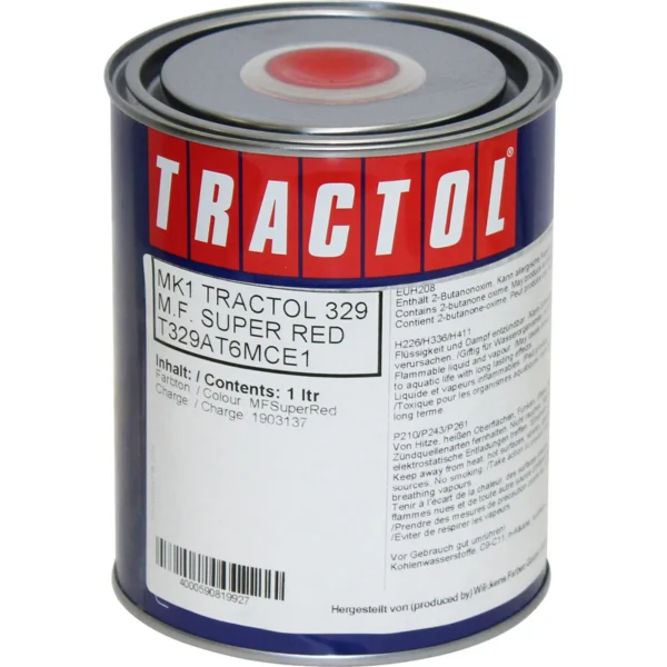 tractol paint 1l massey ferguson super red mk1 tp mk1