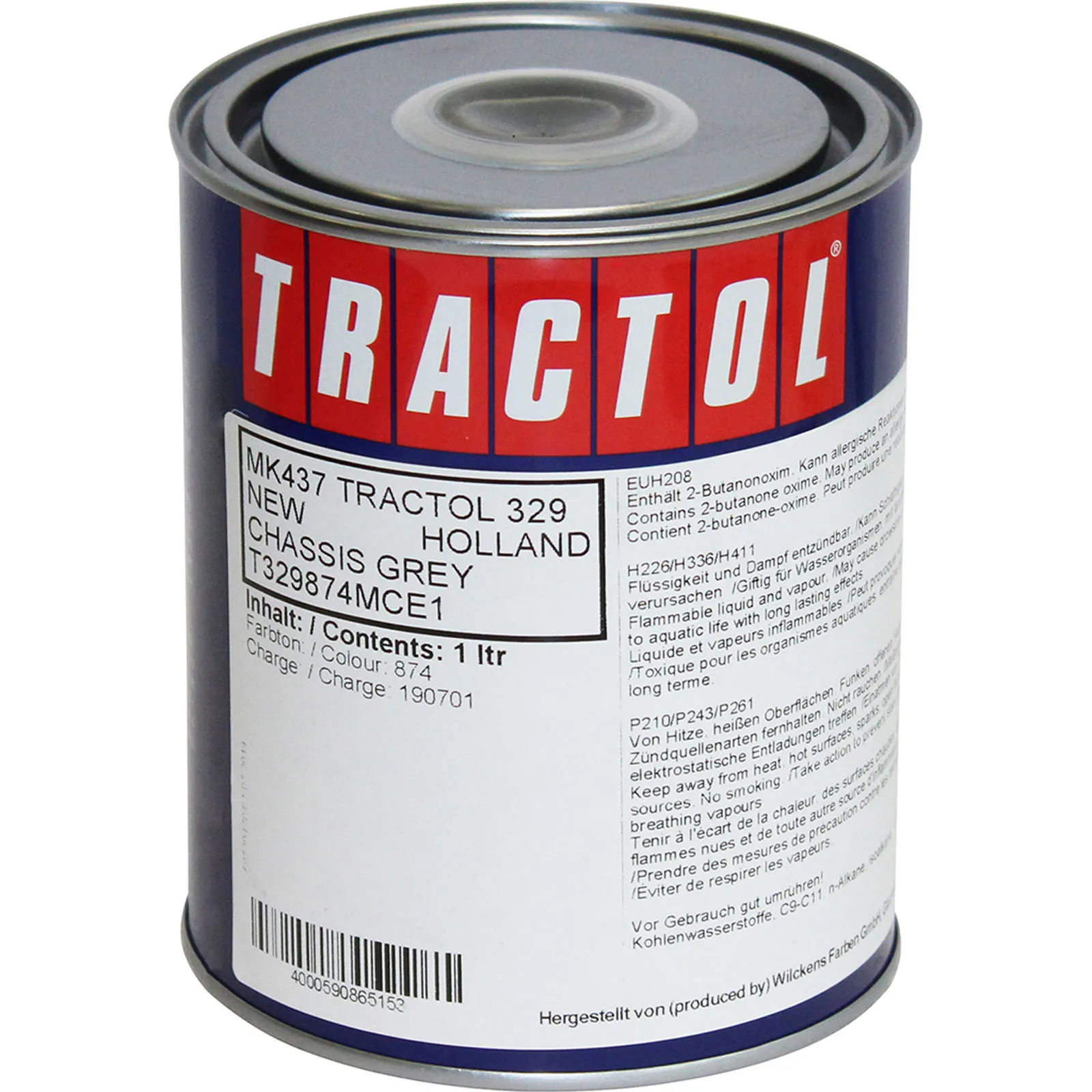 tractol paint 1l new holland chassis grey mk437 tp mk437
