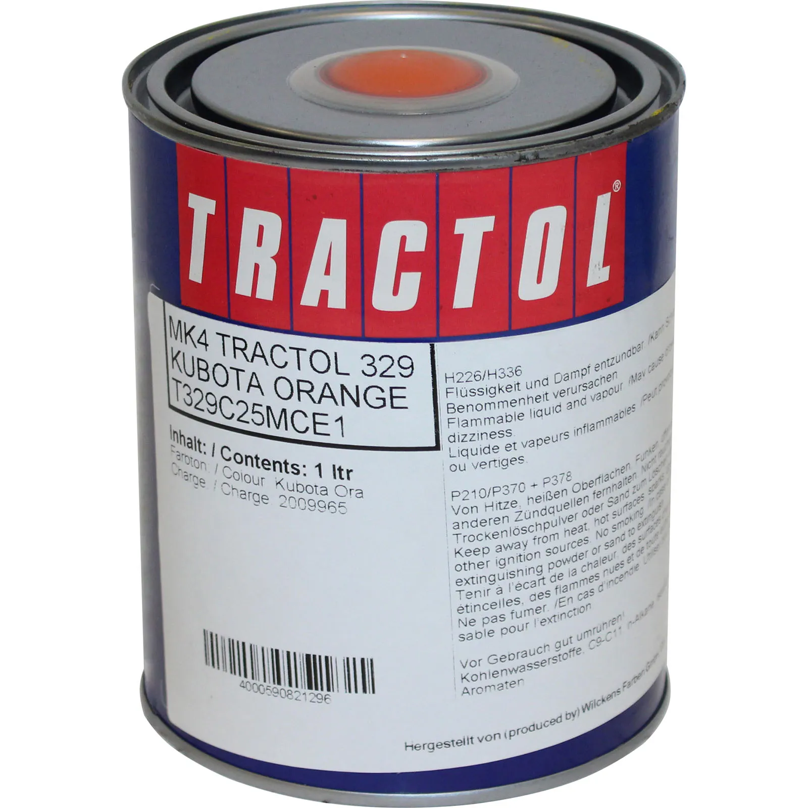 tractol paint 1l orange kubota mk4 tp mk4