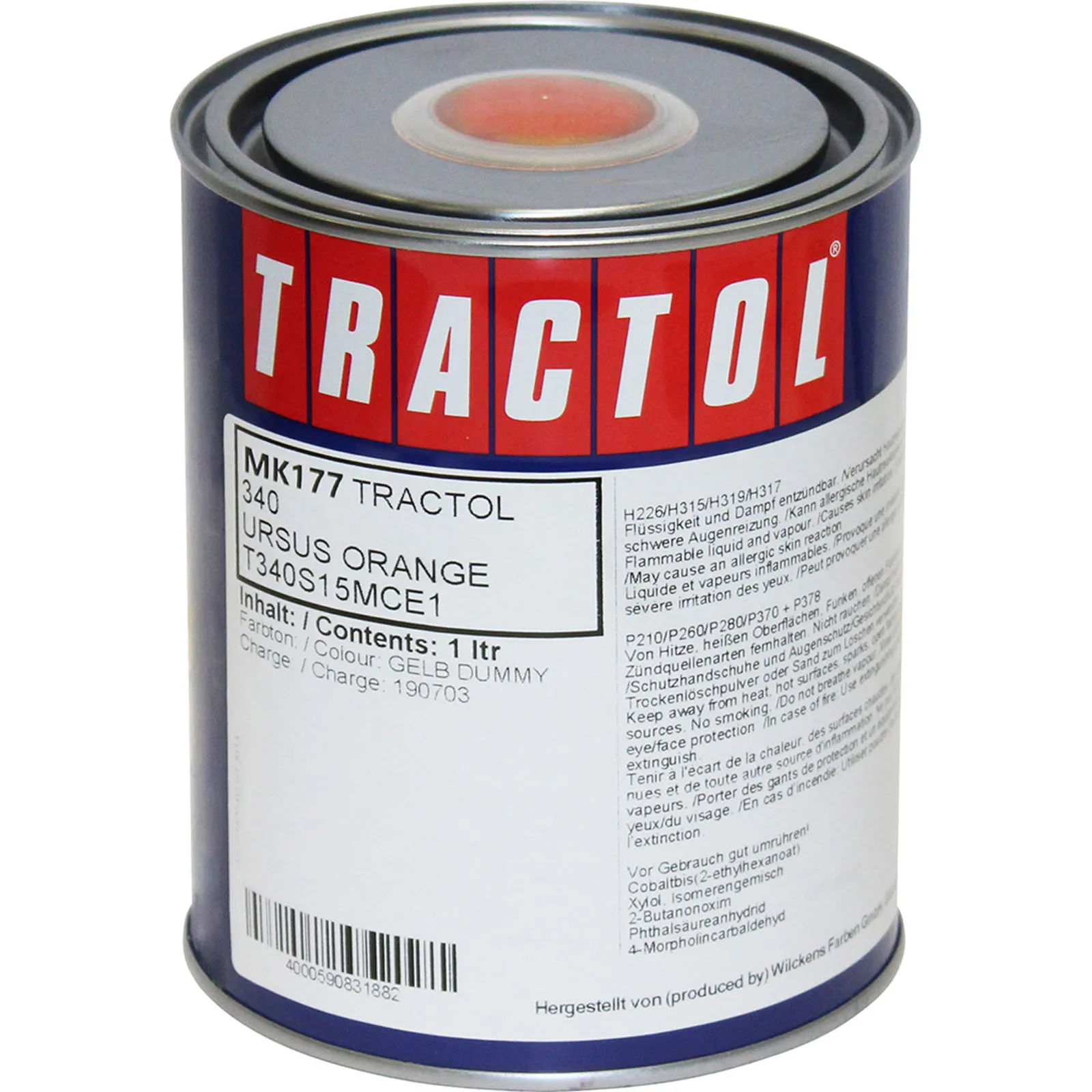 tractol paint 1l ursus orange mk177 tp mk177