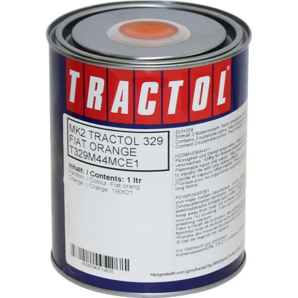 tractol paint fiat orange 1l high gloss finish for agricultural construction equipment tp 6018 04444
