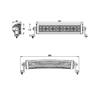 17 led curved adventure work lamp bar ca 6126 5