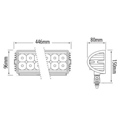 175 led adventure work lamp bar ca 6115 3