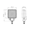 3 led square mini work lamp ca 5733 5
