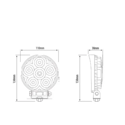 4 led round work lamp ca 5706 5