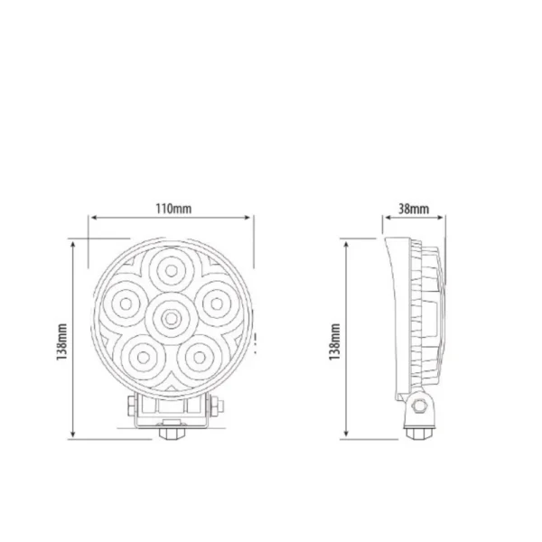 4 led round work lamp ca 5706 5