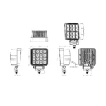 4 led square trekker work lamp ca 5724 1