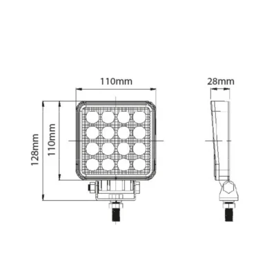 4 led square trekker work lamp ca 5741 4