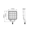 4 led square trekker work lamp ca 5741 5