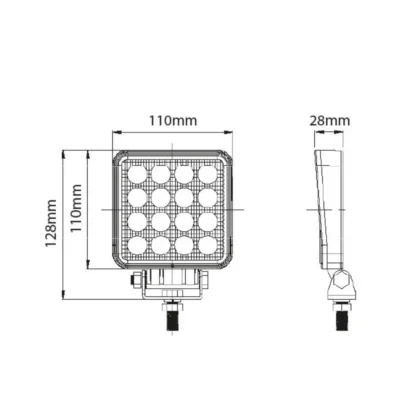 4 led square trekker work lamp ca 5745 2
