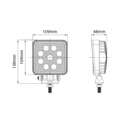 4 led square work lamp ca 5740 5