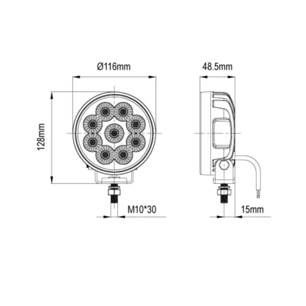 46 led work lamp 54w ca 5738 ca 5738 6