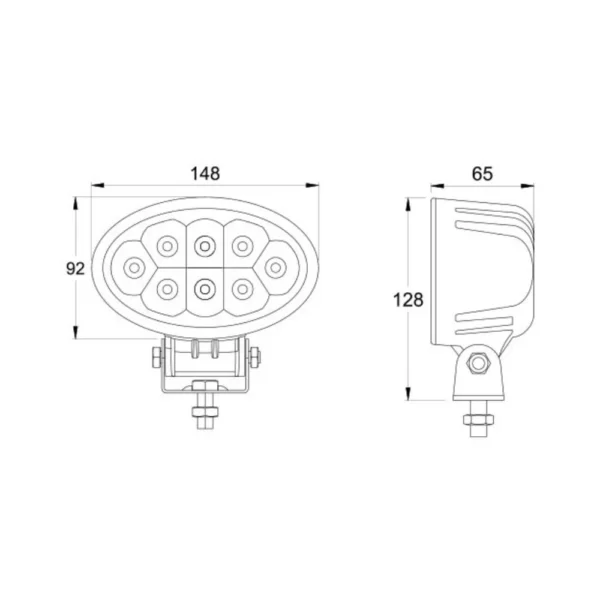 6 led oval spot work lamp ca 5722 1