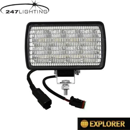 6 led rectangular adjustable explorer work lamp ca 5746 5