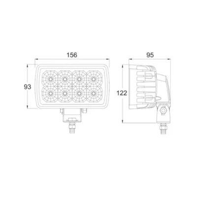 6 led rectangular adjustable explorer work lamp ca 5746 8