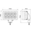 6 led rectangular adjustable work lamp ca 5716 6