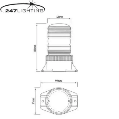 amber led 2 bolt mini beacon ca 7505 led 4