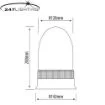 amber led 3 bolt rotating beacon ca 6055c 7