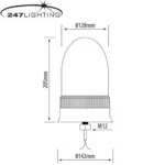 amber led single bolt rotating beacon ca 6056c 1