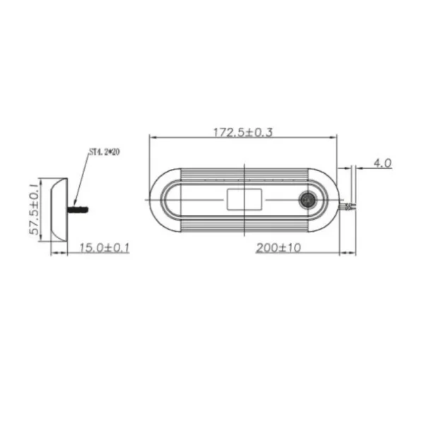led oval interior lamp warm white ca 6153 ca 6153 1