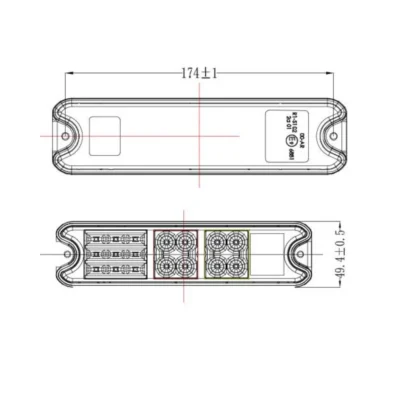 mini multifunctional taillight ca 7070 6