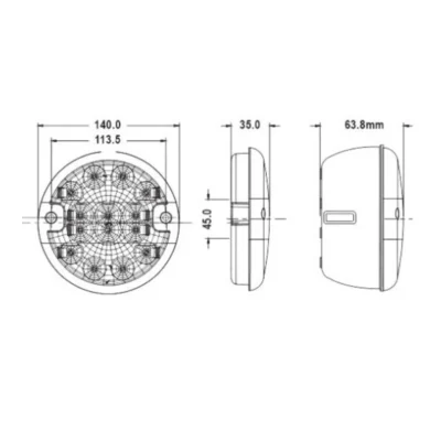 multifunctional led tail lamp with bowl ca 9007 7