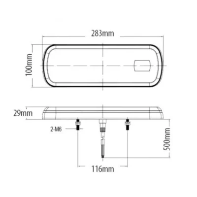 multifunctional led tail light fogreverse 1224v ca 7048 1