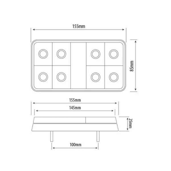 multifunctional tail lamp twin ca 7060 3
