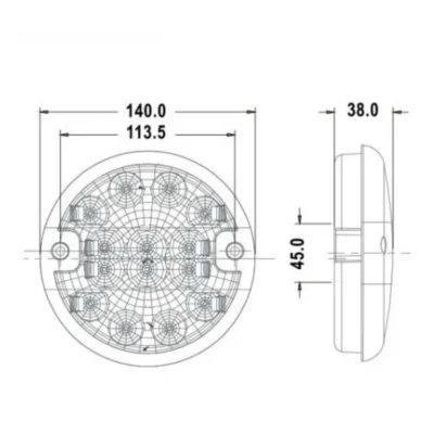 round led fog lamp 1224 v ca 9013 6