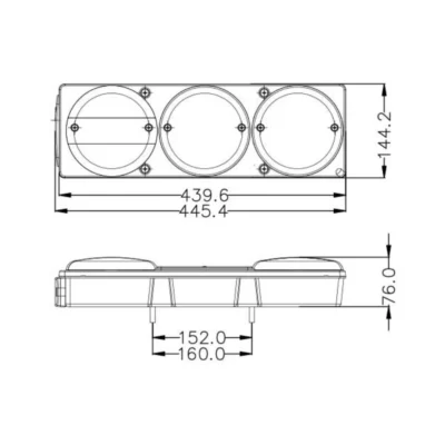 universal 3 function tail lamp left ca 7042 2