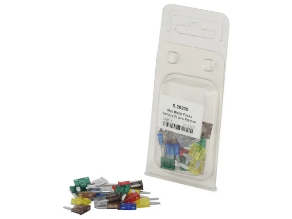 agripak 21pcs mini blade fuses s.26200 1