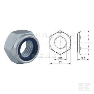 hexagon lock nut m18x2.50 din9 98518 3