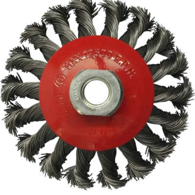 knotted wire brush 115mm m14 thread codepj09328