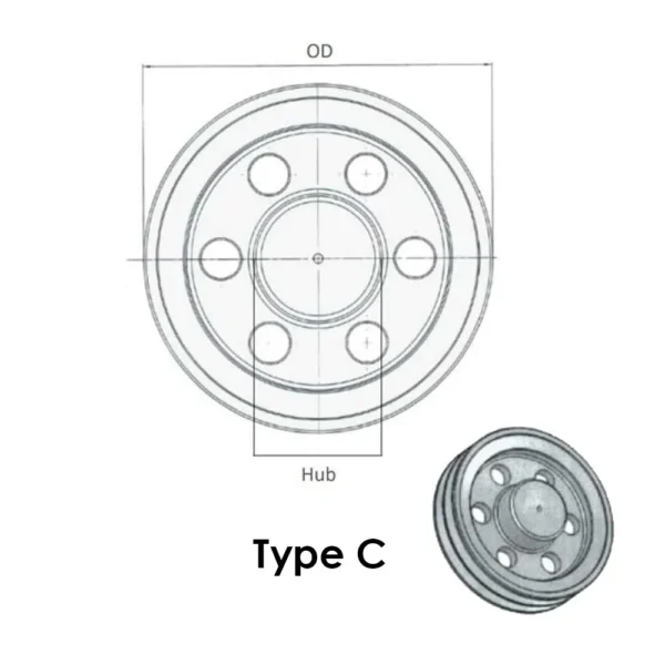 spz 1102 groove pilot bore v belt pulley 1102 zcitl 2