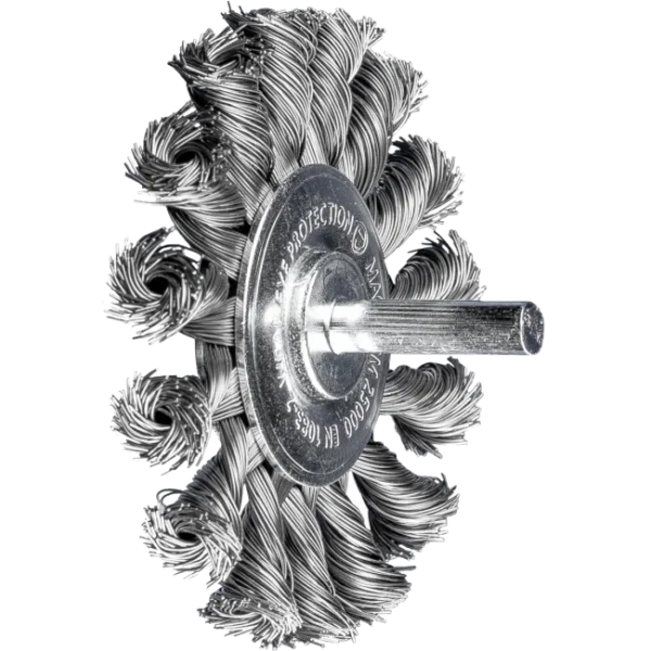 twisted wire brush shaft mounted 6mm x 70mm codesxtwb659
