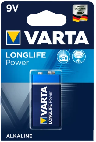 varta longlife power 9v battery 1pc codevblp9v 2