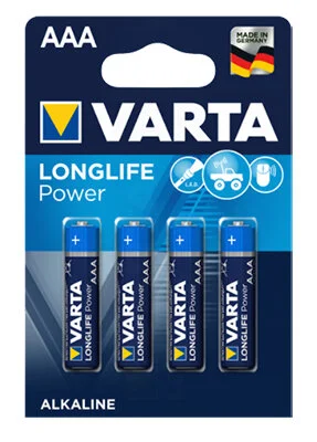 varta longlife power aaa battery 4pk codevblpaaa 2